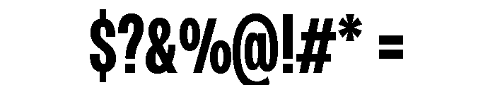 Monument Bold Condensed Extended Font OTHER CHARS
