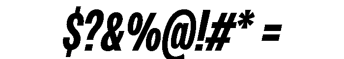 Monument Bold Condensed Font OTHER CHARS