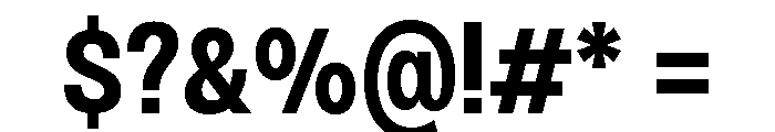 Monument Bold Narrow Extended Font OTHER CHARS