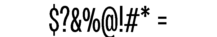 Monument Book Condensed Extended Font OTHER CHARS