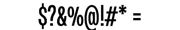Monument Condensed Extended Font OTHER CHARS
