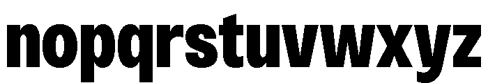 Monument Heavy Narrow Extended Font LOWERCASE