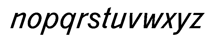 Monument Italic Font LOWERCASE