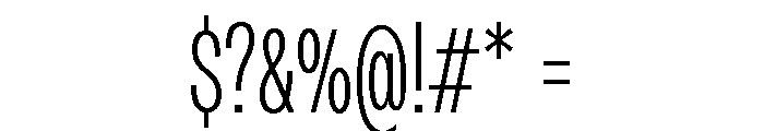 Monument Light Condensed Extended Font OTHER CHARS