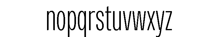 Monument Light Condensed Extended Font LOWERCASE