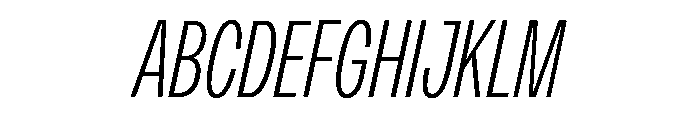 Monument Light Condensed Font UPPERCASE