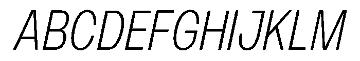 Monument Light Narrow 2 Font UPPERCASE