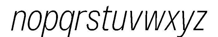 Monument Light Narrow 2 Font LOWERCASE