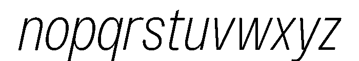 Monument Light Narrow Font LOWERCASE