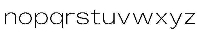 Monument Light Wide Extended Font LOWERCASE