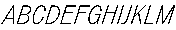 Monument LightItalic Font UPPERCASE