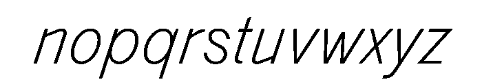 Monument LightItalic Font LOWERCASE