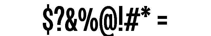 Monument Medium Condensed Extended Font OTHER CHARS