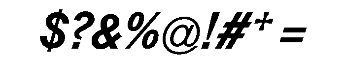 Monument MediumItalic Font OTHER CHARS