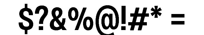 Monument Semibold Narrow Extended Font OTHER CHARS