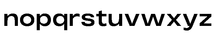 Monument Semibold Wide Extended Font LOWERCASE