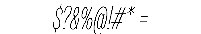 Monument Thin Condensed 2 Font OTHER CHARS
