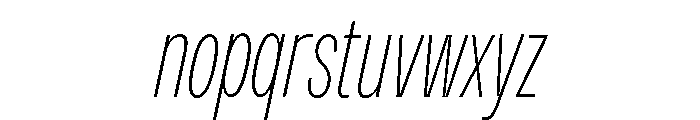 Monument Thin Condensed 2 Font LOWERCASE