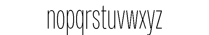 Monument Thin Condensed Extended 2 Font LOWERCASE