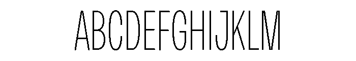 Monument Thin Condensed Extended Font UPPERCASE