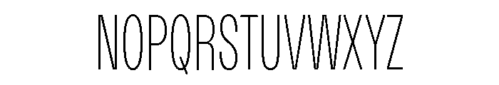 Monument Thin Condensed Extended Font UPPERCASE