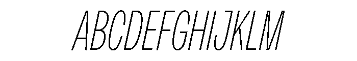 Monument Thin Condensed Font UPPERCASE