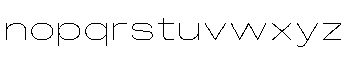 Monument Thin Extended 2 Font LOWERCASE