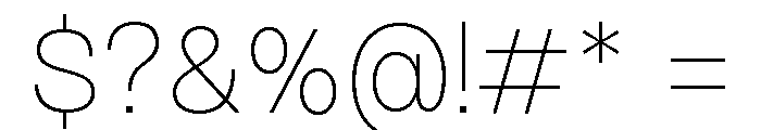 Monument Thin Extended Alt2 Font OTHER CHARS