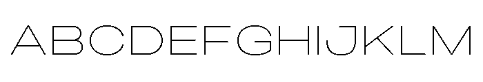 Monument Thin Extended Font UPPERCASE