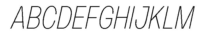 Monument Thin Narrow 2 Font UPPERCASE