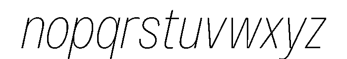 Monument Thin Narrow 2 Font LOWERCASE