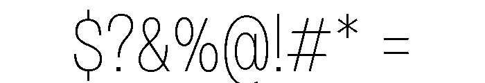Monument Thin Narrow Extended 2 Font OTHER CHARS