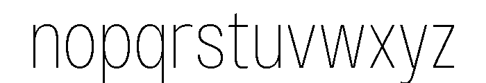 Monument Thin Narrow Extended 2 Font LOWERCASE