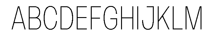 Monument Thin Narrow Extended Font UPPERCASE