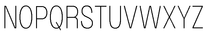 Monument Thin Narrow Extended Font UPPERCASE