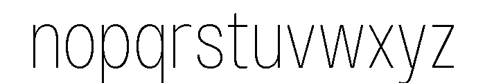 Monument Thin Narrow Extended Font LOWERCASE