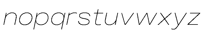 Monument Thin Wide 2 Font LOWERCASE