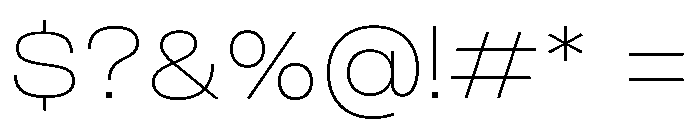 Monument Thin Wide Extended Font OTHER CHARS