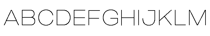 Monument Thin Wide Extended Font UPPERCASE