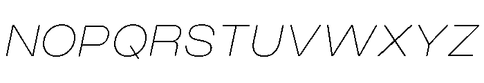 Monument Thin Wide Font UPPERCASE