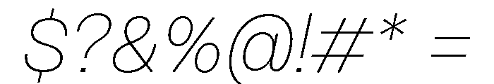 Monument Thin Font OTHER CHARS