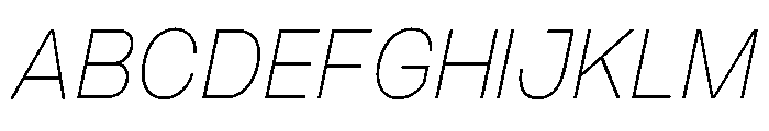 Monument Thin Font UPPERCASE