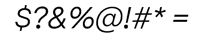 Mori Variable Book Italic Font OTHER CHARS