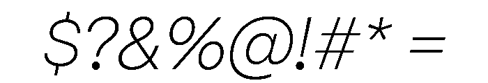 Mori Variable Extralight Italic Font OTHER CHARS