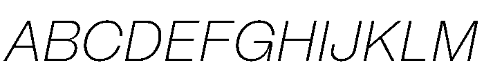 Mori Variable Extralight Italic Font UPPERCASE