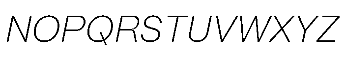 Mori Variable Extralight Italic Font UPPERCASE