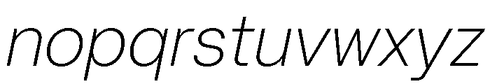 Mori Variable Extralight Italic Font LOWERCASE
