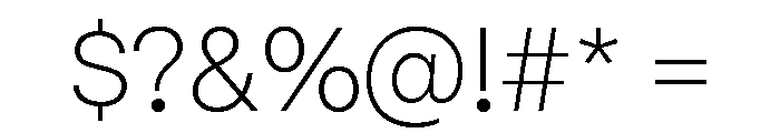 Mori Variable Extralight Font OTHER CHARS