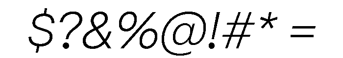 Mori Variable Light Italic Font OTHER CHARS
