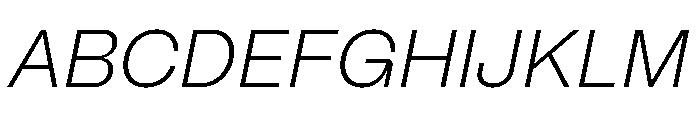 Mori Variable Light Italic Font UPPERCASE